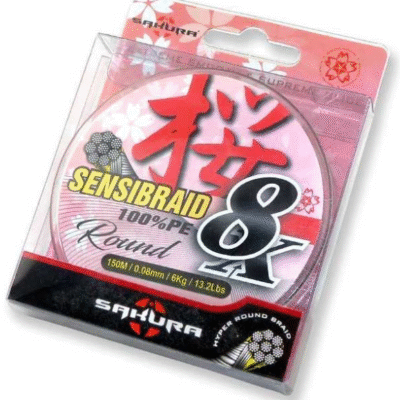 PINTAS VALAS SAKURA SENSIBRAID 8X 150M ŽALIAS