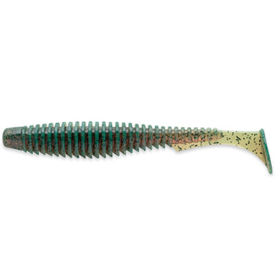 Silikoninis masalas FishUp U-Shad 4" (8pcs.), #017 - Motor Oil Pepper