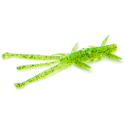 Silikoninis masalas FishUp Shrimp 4.5" (7pcs.), #026 - Flo Chartreuse/Green