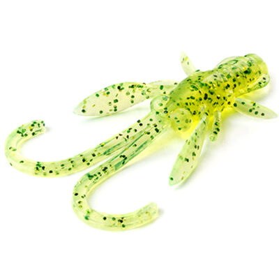 Silikoniniai masalai FishUp Baffi Fly 1.5" (10vnt.), #026 - Flo Chartreuse/Green