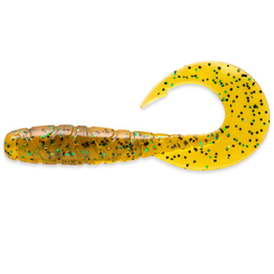 Silikoninis masalas FishUp Mighty Grub 3.5" (7pcs.), #036 - Caramel/Green & Black