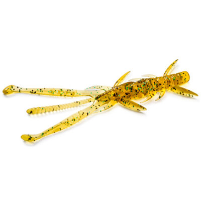Silikoninis masalas FishUp Shrimp 4.5" (7pcs.), #036 - Caramel/Green & Black