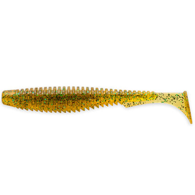 Silikoninis masalas FishUp U-Shad 3" (9pcs.), #036 - Caramel/Green & Black