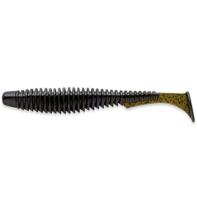 Silikoninis masalas FishUp U-Shad 4" (8pcs.), #043 - Watermelon Brown/Black