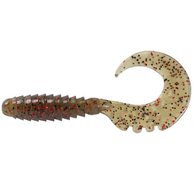 Silikoniniai masalai FishUp Fancy Grub 2" (10vnt.), #045 - Green Pumpkin/Red & Black