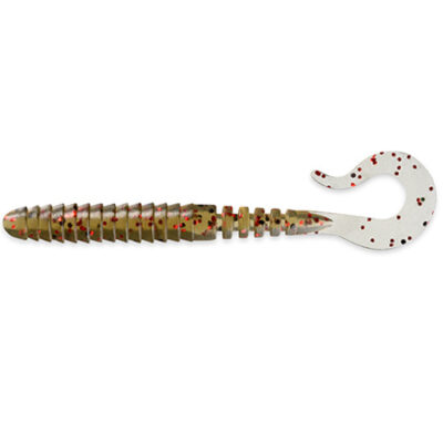 Silikoninis masalas FishUp Vipo 4.3" (7pcs.), #045 - Green Pumpkin/Red & Black