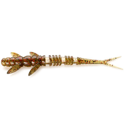 Silikoniniai masalai FishUp Flit 3" (8vnt.), #045 - Green Pumpkin/Red & Black