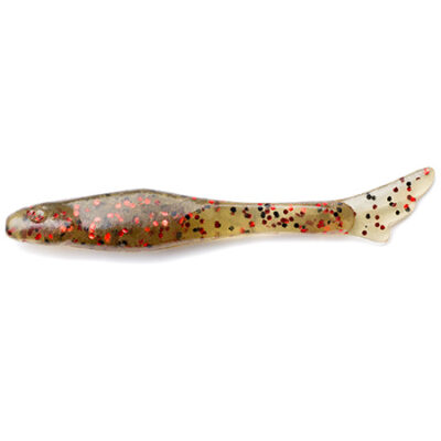 Silikoniniai masalai FishUp Tiny 1.5" (12vnt.), #045 - Green Pumpkin/Red & Black