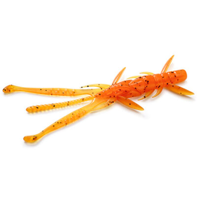 Silikoninis masalas FishUp Shrimp 4.5" (7pcs.), #049 - Orange Pumpkin/Black