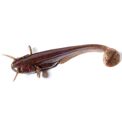 Silikoniniai masalai FishUp Catfish 2" (10vnt.), #050 - Green Pumpkin Brown/Red & Purple