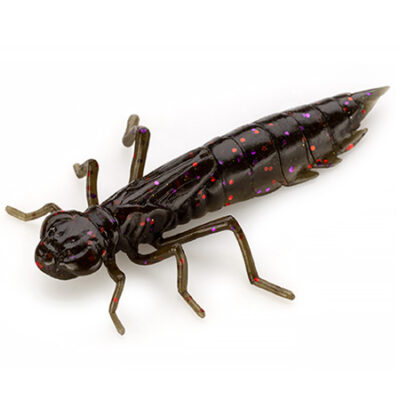 Silikoninis masalas FishUp Dragonfly 0.75" (12pcs.), #050 - Green Pumpkin Brown/Red & Purple