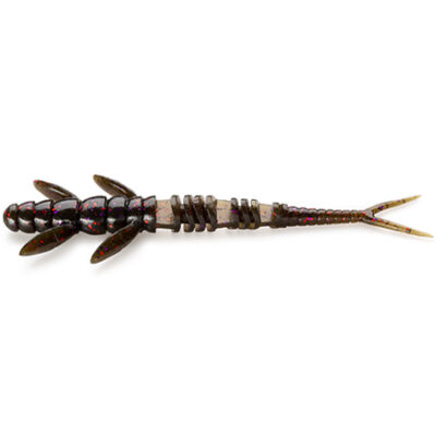 Silikoniniai masalai FishUp Flit 3" (8vnt.), #050 - Green Pumpkin Brown/Red & Purple