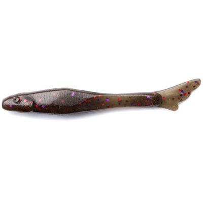 Silikoniniai masalai FishUp Tiny 1.5" (12vnt.), #050 - Green Pumpkin Brown/Red & Purple