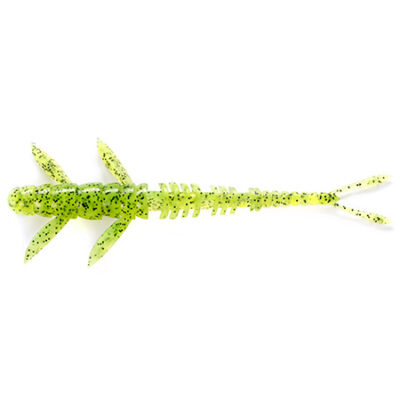 Silikoniniai masalai FishUp Flit 4" (7vnt.), #055 - Chartreuse/Black