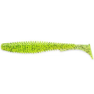 Silikoninis masalas FishUp U-Shad 4" (8pcs.), #055 - Chartreuse/Black