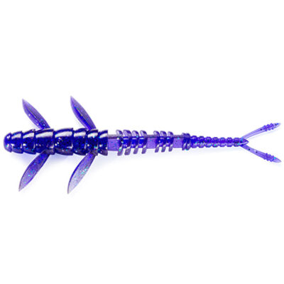 Silikoniniai masalai FishUp Flit 4" (7vnt.), #060 - Dark Violet/Peacock & Silver