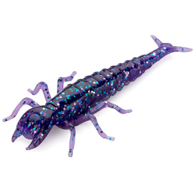 Silikoninis masalas FishUp Diving Bug 2" (8pcs.), #060 - Dark Violet/Peacock & Silver