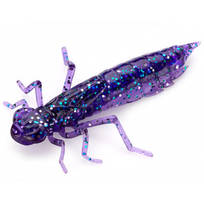 Silikoninis masalas FishUp Dragonfly 0.75" (12pcs.), #060 - Dark Violet/Peacock & Silver
