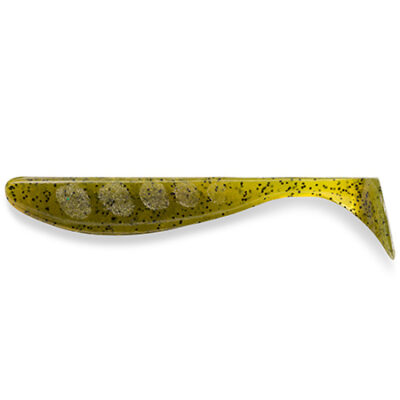 Silikoninis masalas FishUp Wizzle Shad 5" (4pcs.), #074 - Green Pumpkin Seed
