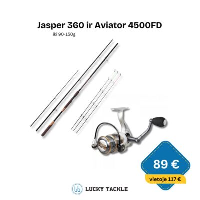 Feeder meškerė Jasper 360 90-150g + ritė Aviator 4500FD