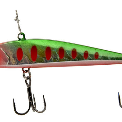 Vobleris vert. ECOPRO VIB  Sharkey 75mm 15g 023 Broken Lime