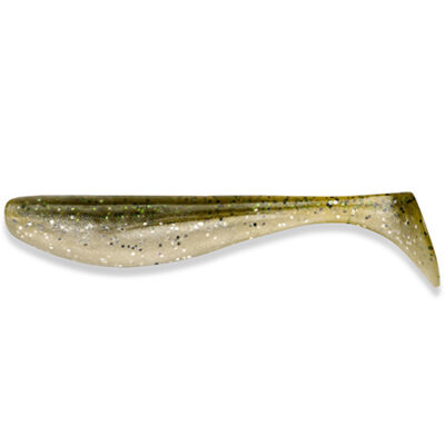 Silikoninis masalas FishUp Wizzle Shad 5" (4 vnt.), #202 - Green Pumpkin/Pearl