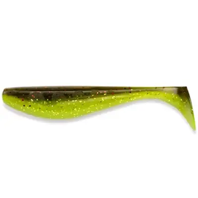 Silikoniniai masalai Fishup Wizzle Shad 2" (10 vnt.), #203 - Green Pumpkin/Flo