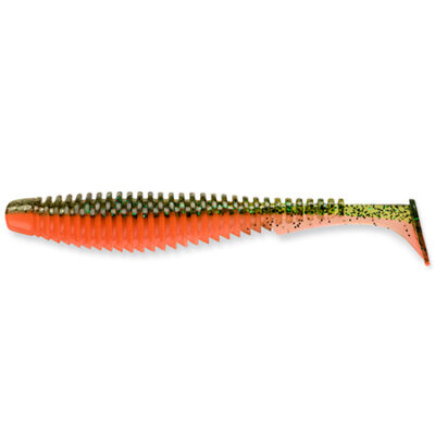 Silikoninis masalas FishUp U-Shad 4" (8pcs.), #205 - Watermelon/Orange