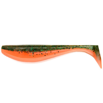 Silikoninis masalas FishUp Wizzle Shad 5" (4 vnt.), #205 - Watermelon/Flo Orange