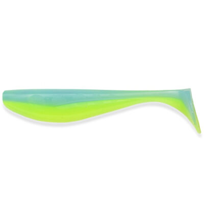Silikoninis masalas FishUp Wizzle Shad 5" (4 vnt.), #206 - Sky/Chartreuse