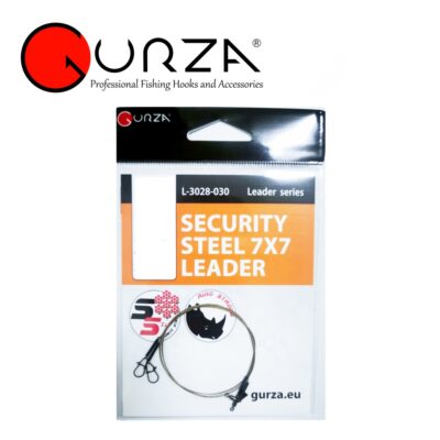 Pavadėlis Gurza SECURITY STEEL 7x7 LEADER 20cm/0,28Ø 2 vnt. (Test. 6,5kg)