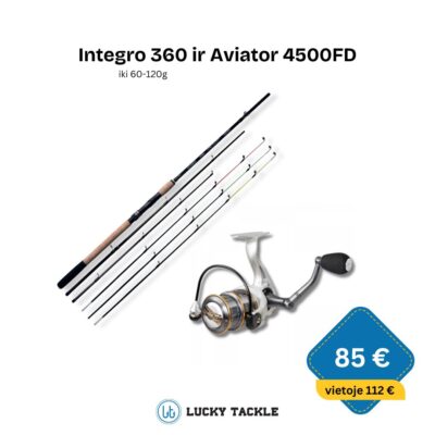 Feeder meškerė Integro 360 60-120g + ritė Aviator 4500FD