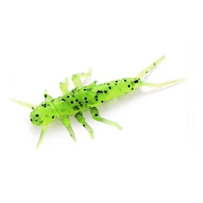 Silikoninis masalas Fishup Stonefly 0.75" (12 vnt.), #055 -Chartreuse/Black
