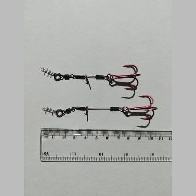 Apkaustas Gurza LEADER STINGER RIG ST-36 2 (7 & 9 сm) Red 2 vnt.