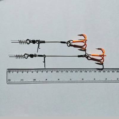 Apkaustas Gurza LEADER STINGER RIG ST-36 3/0  (13 & 16 сm) ORuv 2 vnt.