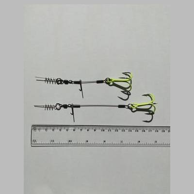 Apkaustas Gurza LEADER STINGER RIG ST-36 2/0  (12 & 15 сm) CHuv  2 vnt.