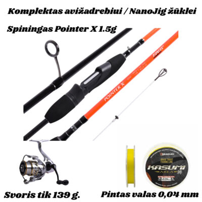 Rinkinys avižadrebiui NanoJig žūklei