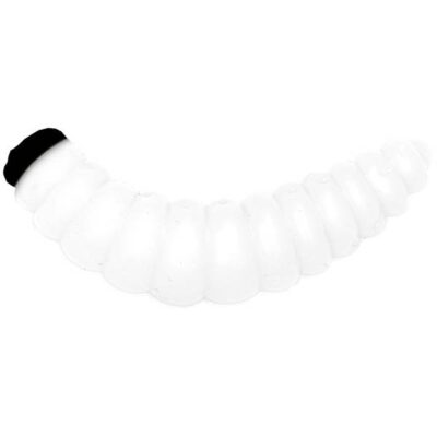 Silikoninis masalas LureMax WOOD WORM 1''/2,5cm, Glow White (10 pcs.)