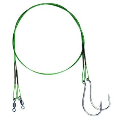 Mivardi Wire leaders (swivel + single hook) 35 cm. 9 kg.