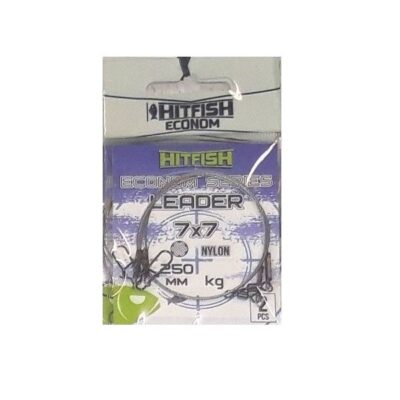 Pavadėliai HITFISH Leader 7x7 Nylon 250mm/17.5kg (2 vnt./pak.), HLN49-250/17.5