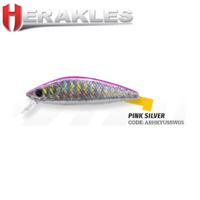 Vobleris HERAKLES YUME 50 S SW 50mm 4,3g. (Pink Silver)