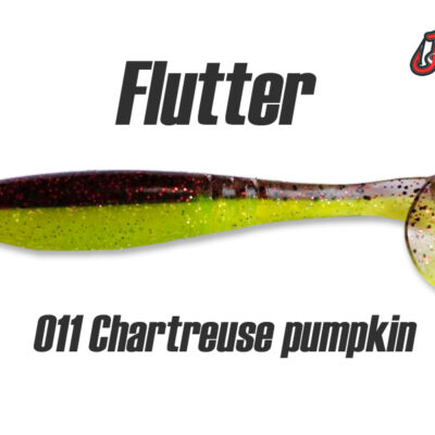 Silikoninis masalas Jig It Flutter 3.2 col. 011 Chartreuse pumpkin