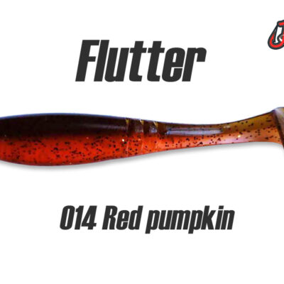 Silikoninis masalas Jig It Flutter 3.8 col. 014 Red Pumpkin (Garlic)