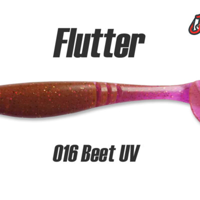 Silikoninis masalas Jig It Flutter 3.2 col. 016 Beet UV (Garlic)