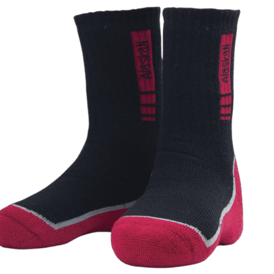 Kojinės Alaskan  black/red, XL, 44-47