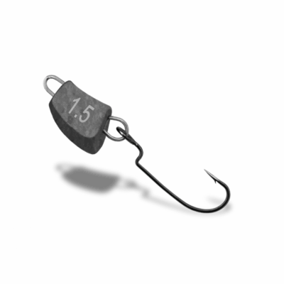 Ofsetinis kabliukas su svareliu Gurza WORM 210 LE #12 BN + Sliding JH 1.5g - 5 vnt.