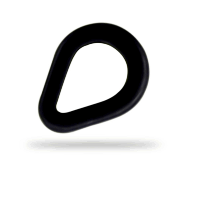 Jungtis Gurza Pear type rig ring #1 2.7x3.5x0.45 mm Matt Black