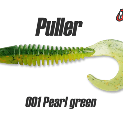 Silikoninis masalas Jig It Puller 4.3 col. 001 Pearl Green