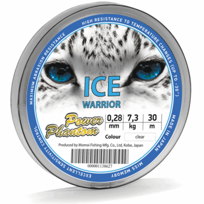 Žieminis valas Power Phantom Ice Warrior LIGHT BLUE  0,16mm, 3,1kg 30m