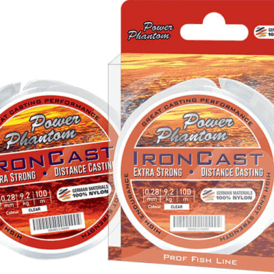 Monofilamentinis valas Power Phantom IronCast CLEAR 0,20mm, 5,7kg 150m